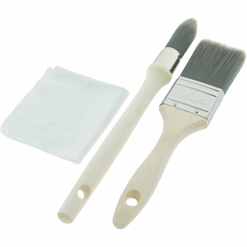 Wilko Furniture Paint Brush Kit with Cloth Wilko