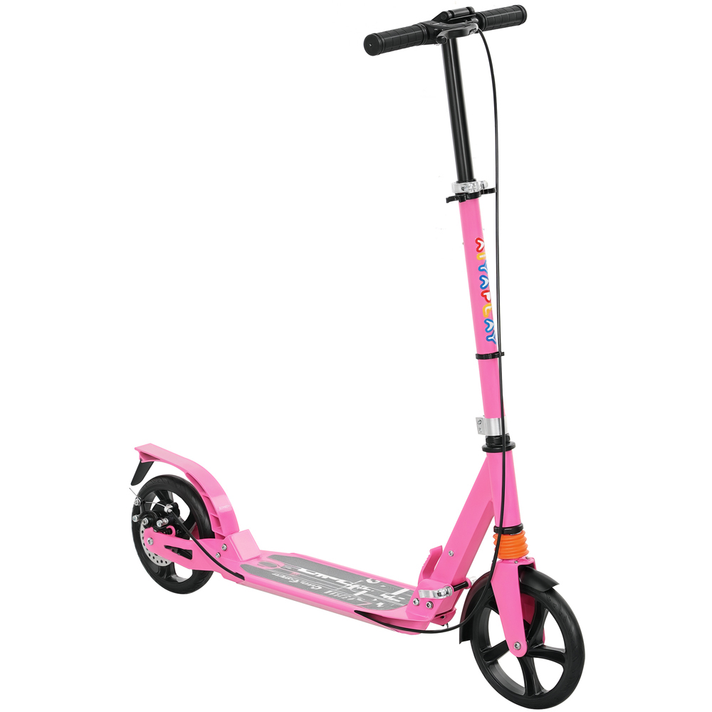 Tommy Toys AIYAPLAY Pink Adjustable Handlebar Foldable Kids Kick Scooter Image 1