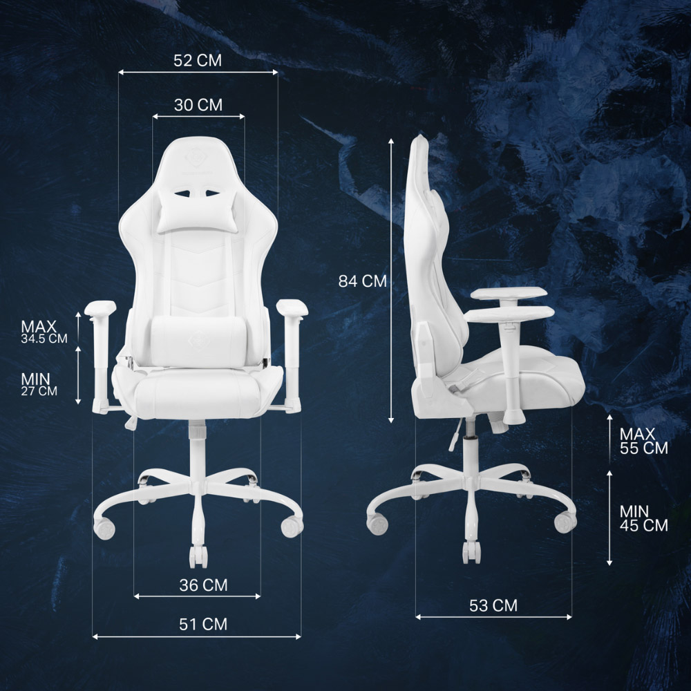 Deltaco White Leather Gaming chair Image 9