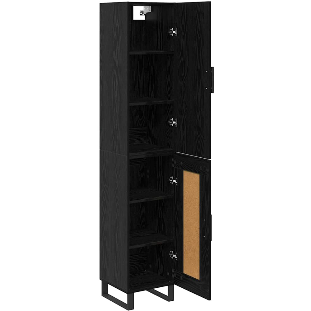 vidaXL 2 Door Black Oak Sideboard Image 5