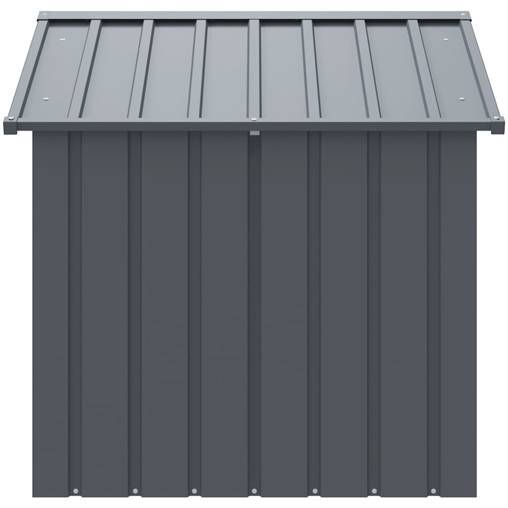 vidaXL Black Galvanised Steel Dog House with Roof 117 x 103 x 102cm Image 3