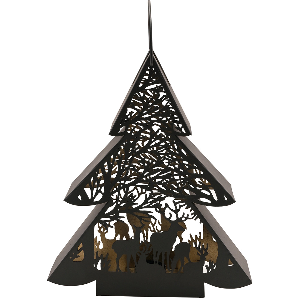 The Christmas Gift Co Black Large Tree Lantern Image 3