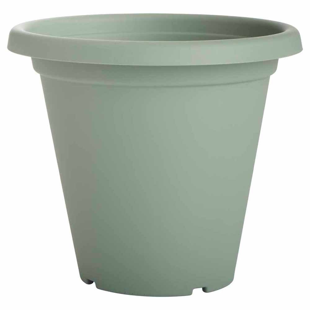 Clever Pots Sage Green Plastic Round Plant Pot 19/20cm Image 1