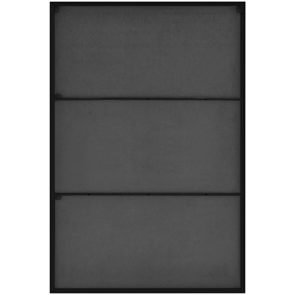 Furniturebox Austen Rectangular Black Metal Wall Mirror 120 x 80cm Image 3