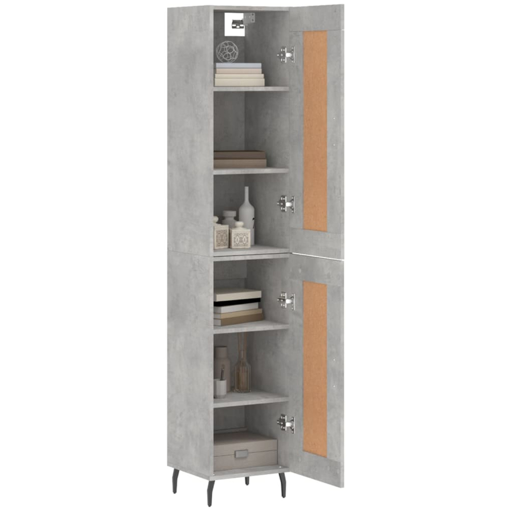 vidaXL 2 Door Concrete Grey Highboard Image 3