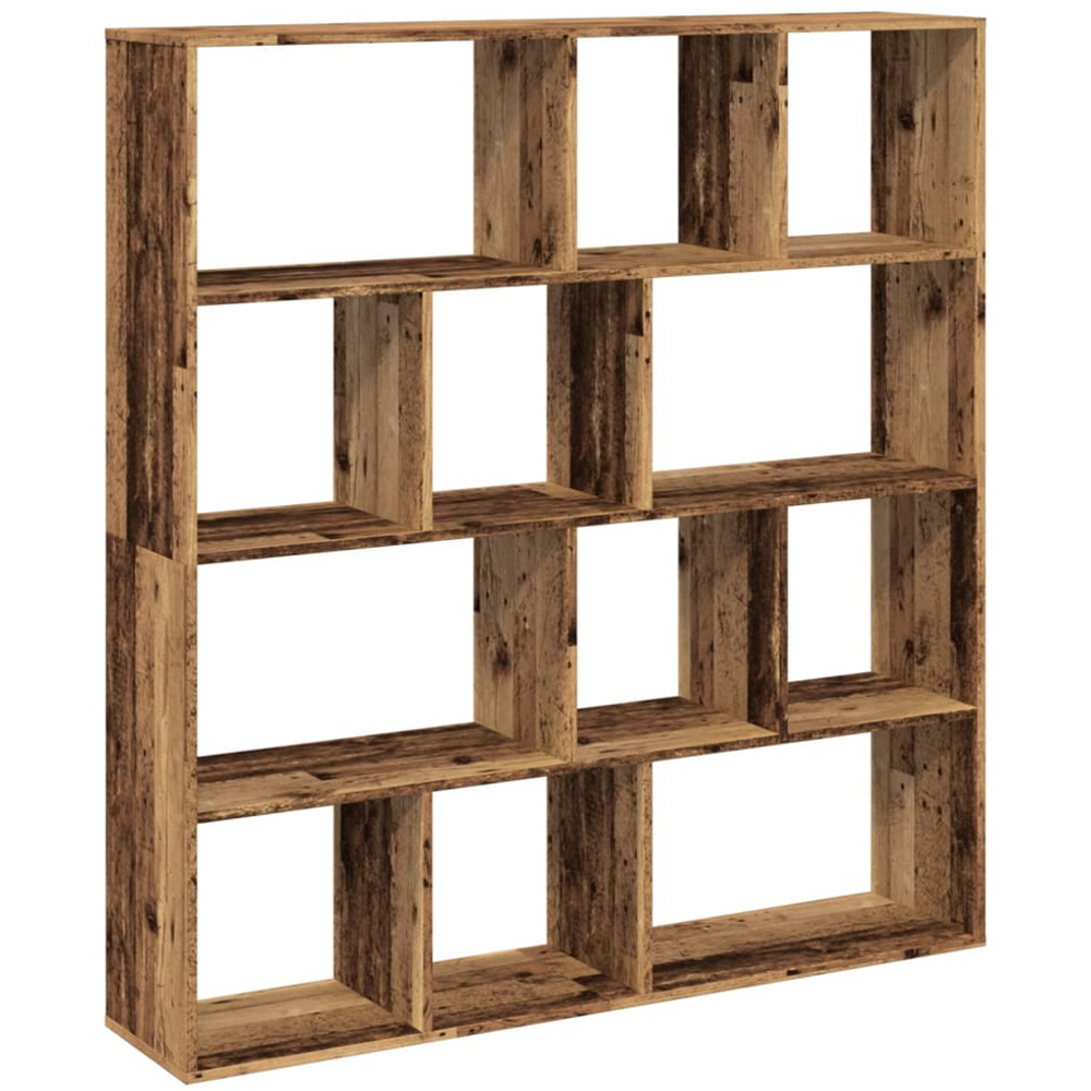 vidaXL 12 Shelf Old Wood Bookcase Image 3