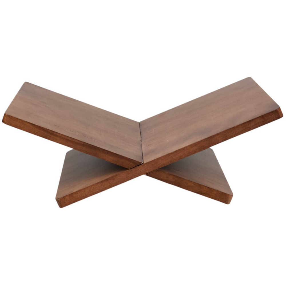 Wooden Effect Magazine Rack Walnut Image 1