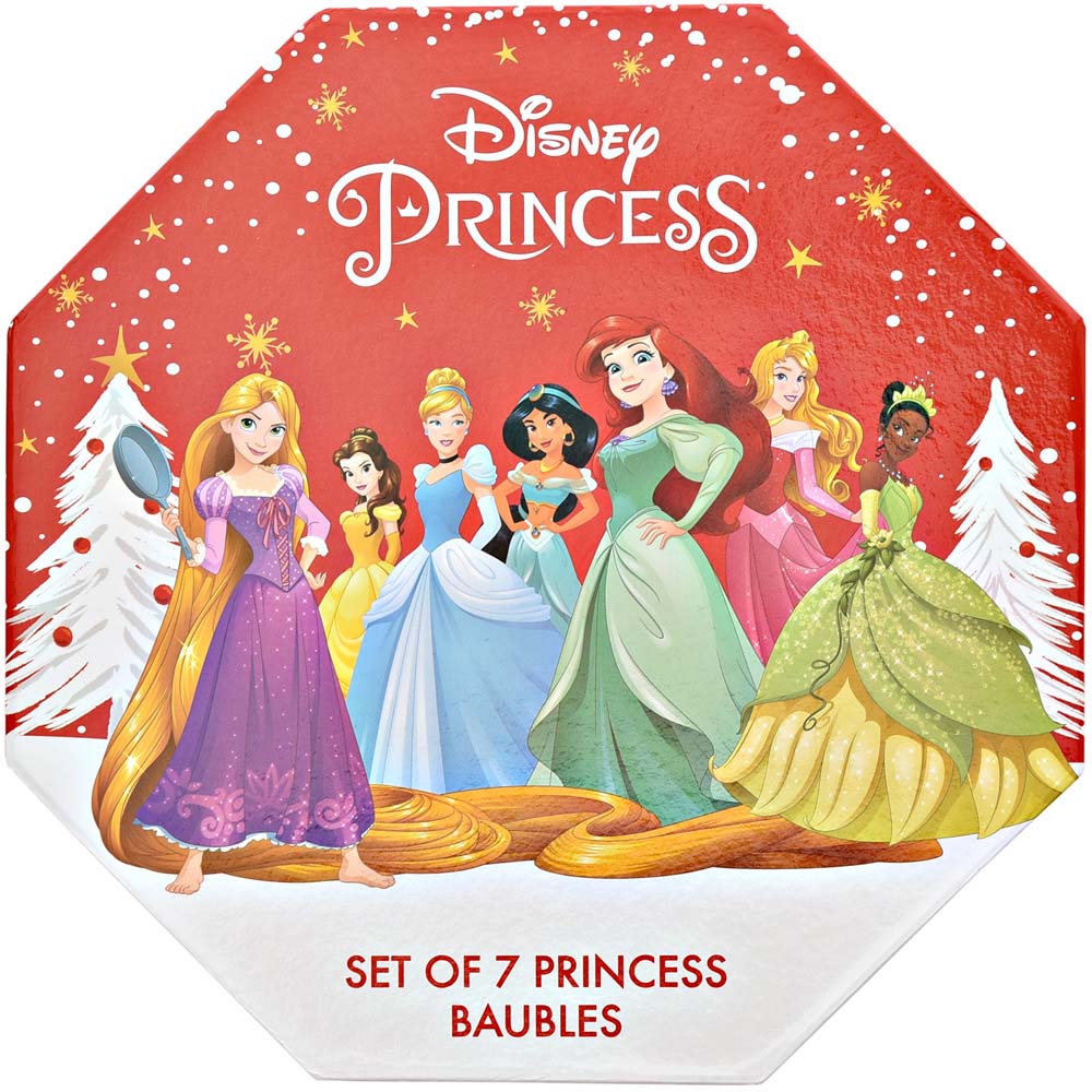 Disney Princess Glass Baubles 7 Pack Image 2