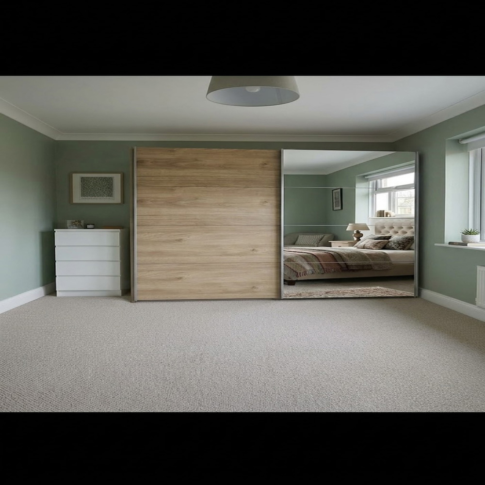 TJ'S Dublin 2 Door Oak Sliding Wardrobe Image 4