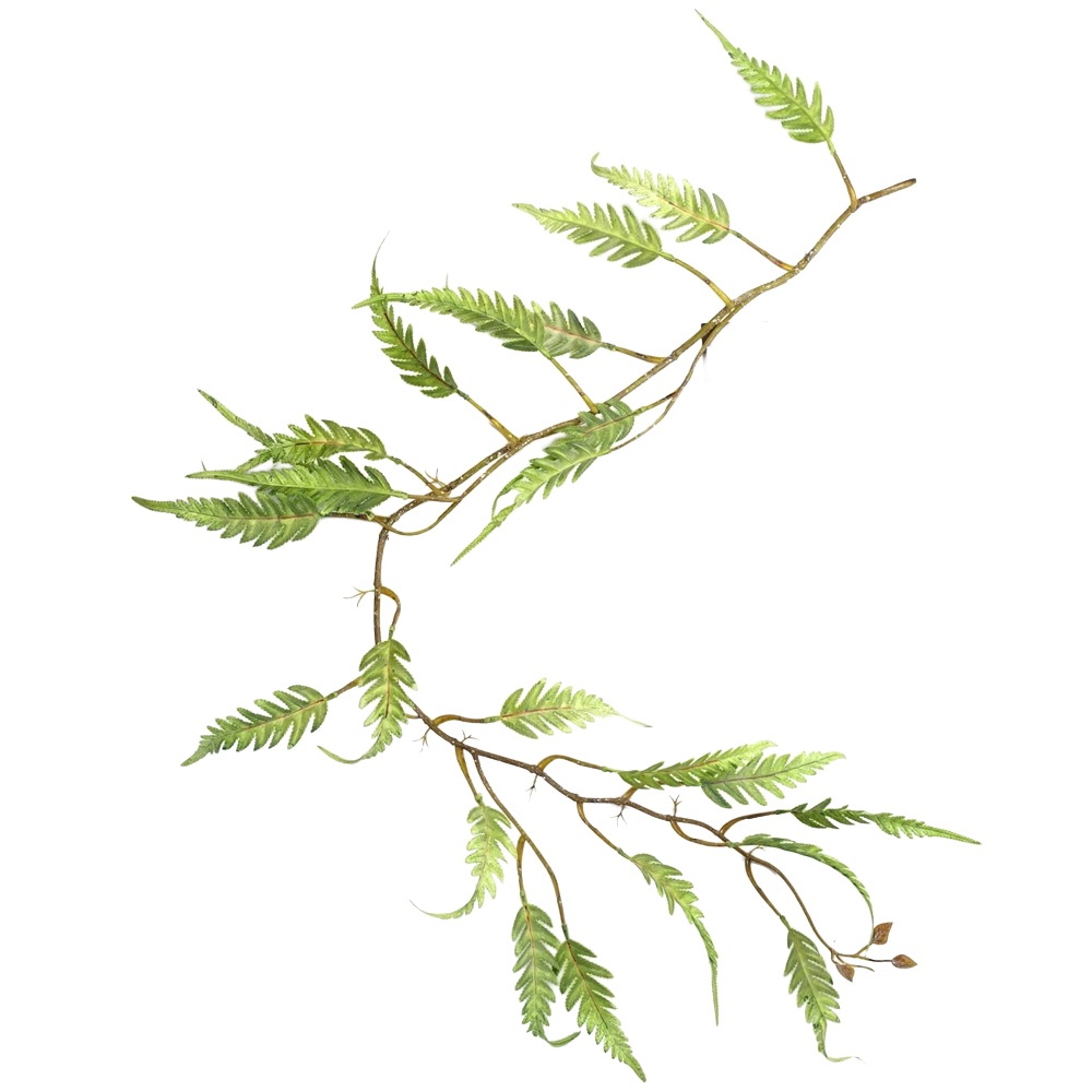 Leaf Trailing Fern Foliage Hanging Artificial Plant 4.1ft Image 1