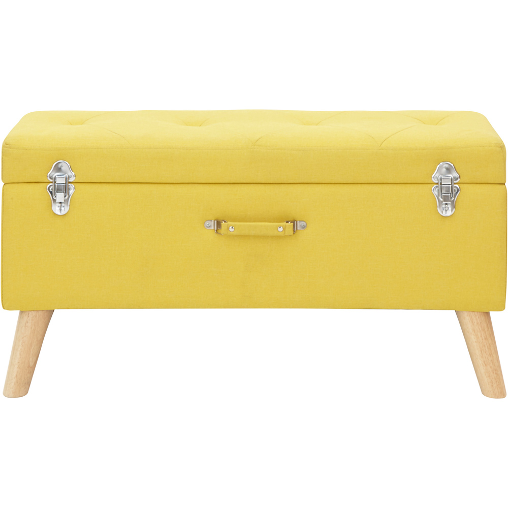 GFW Minstrel Mustard Large Ottoman Storage Bench Wilko