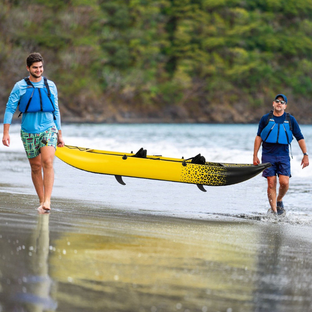 Costway 2 Person Yellow Inflatable Kayak Set Image 4