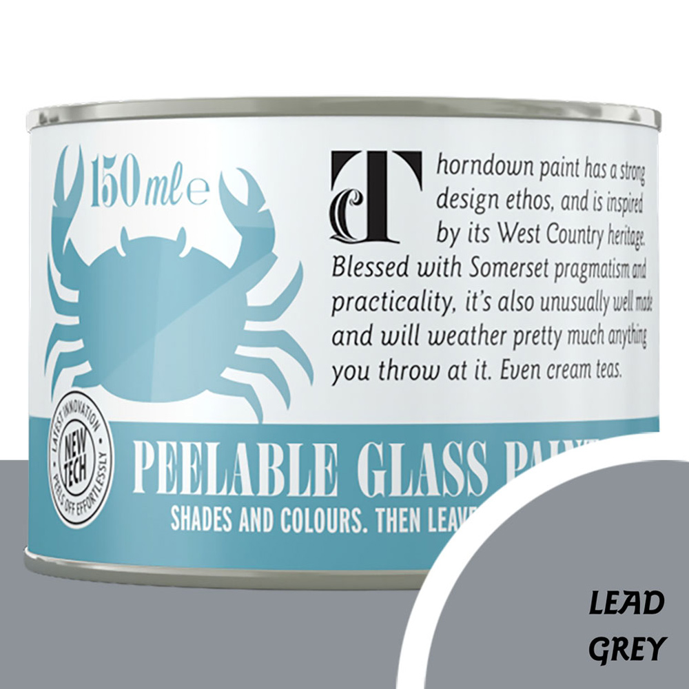 Thorndown Lead Grey Peelable Glass Paint 150ml Image 3