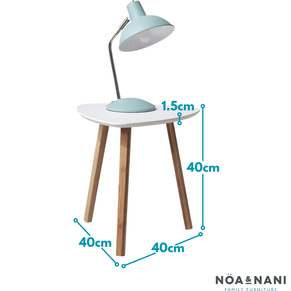 Noa and Nani Malme White and Natural Pine Small Side Table Image 8