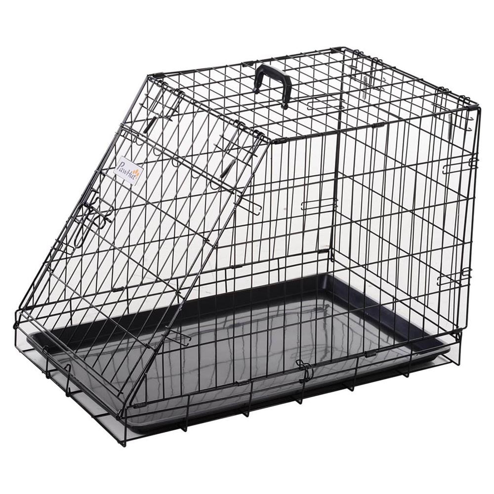 PawHut Metal Collapsible Car Dog Crate Image 1