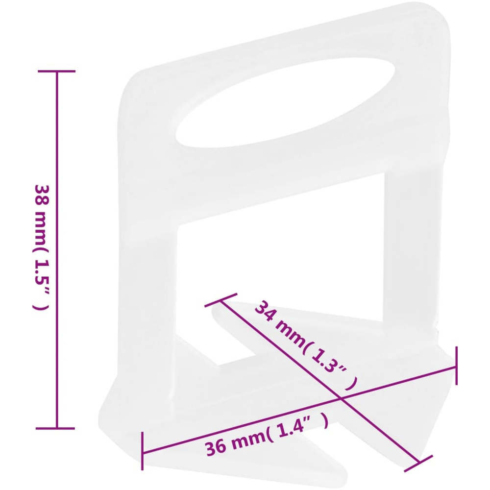 Wallplus Transparent Tile Levelling Clip 1mm 2500 Pack Image 7