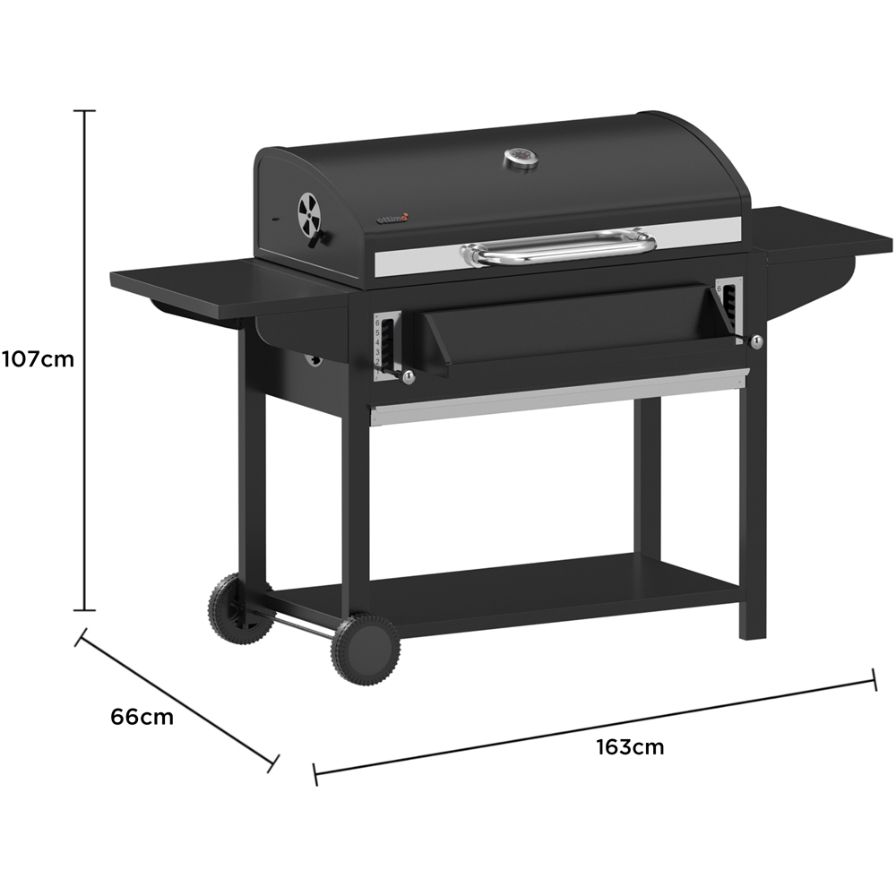 Charles Bentley Ottimo 635 Charcoal BBQ with Side Shelves and Adjustable Grill Height Image 9