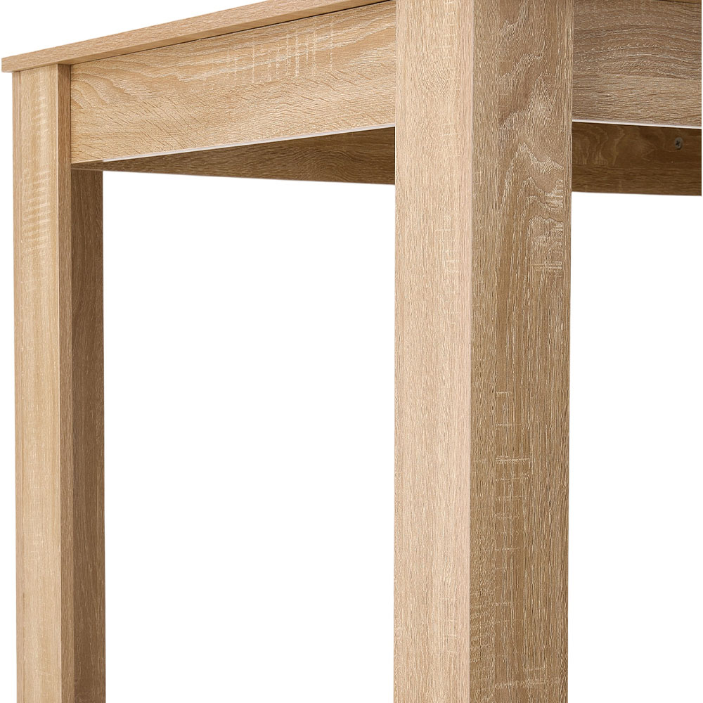 Living and Home 4 Seater Rectangular Dining Table Natural Wood Effect Image 6