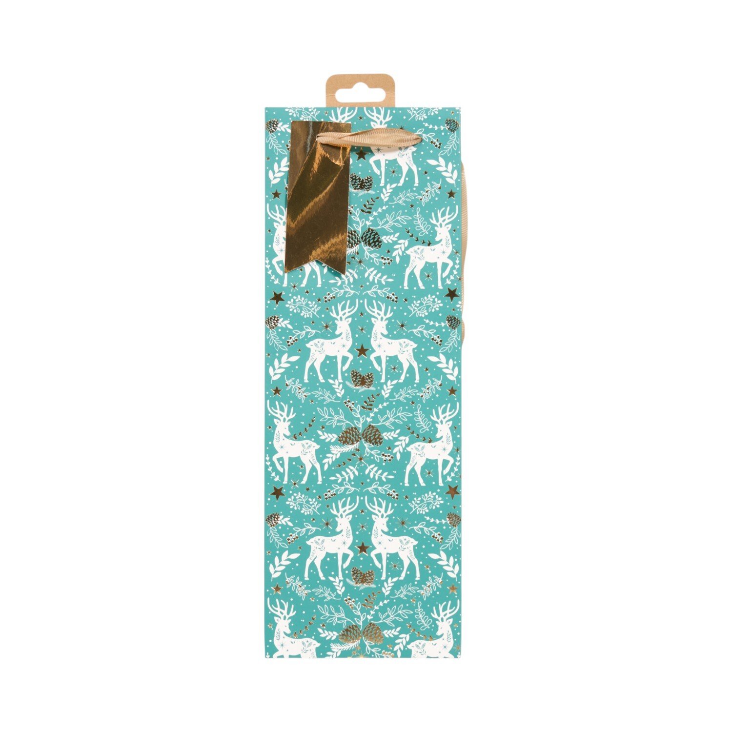 Elegant Stag Bottle Bag Teal Image 3