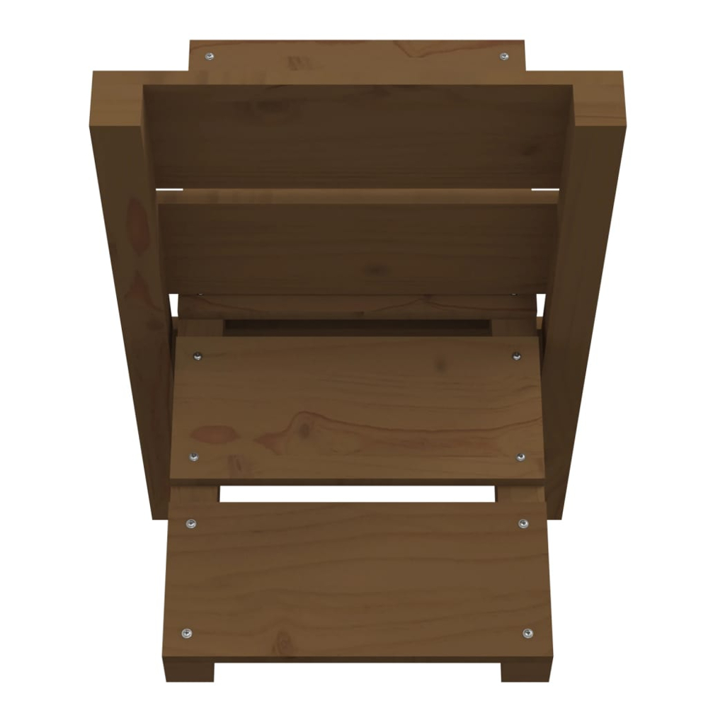 vidaXL Honey Brown Pine Wood Firewood Log Holder 48 x 47 x 39.5cm Image 5