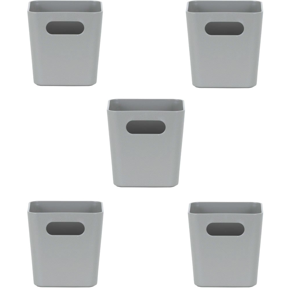Wham Warm Grey Square Textured Studio Basket 6.01 Set of 5 Image 1