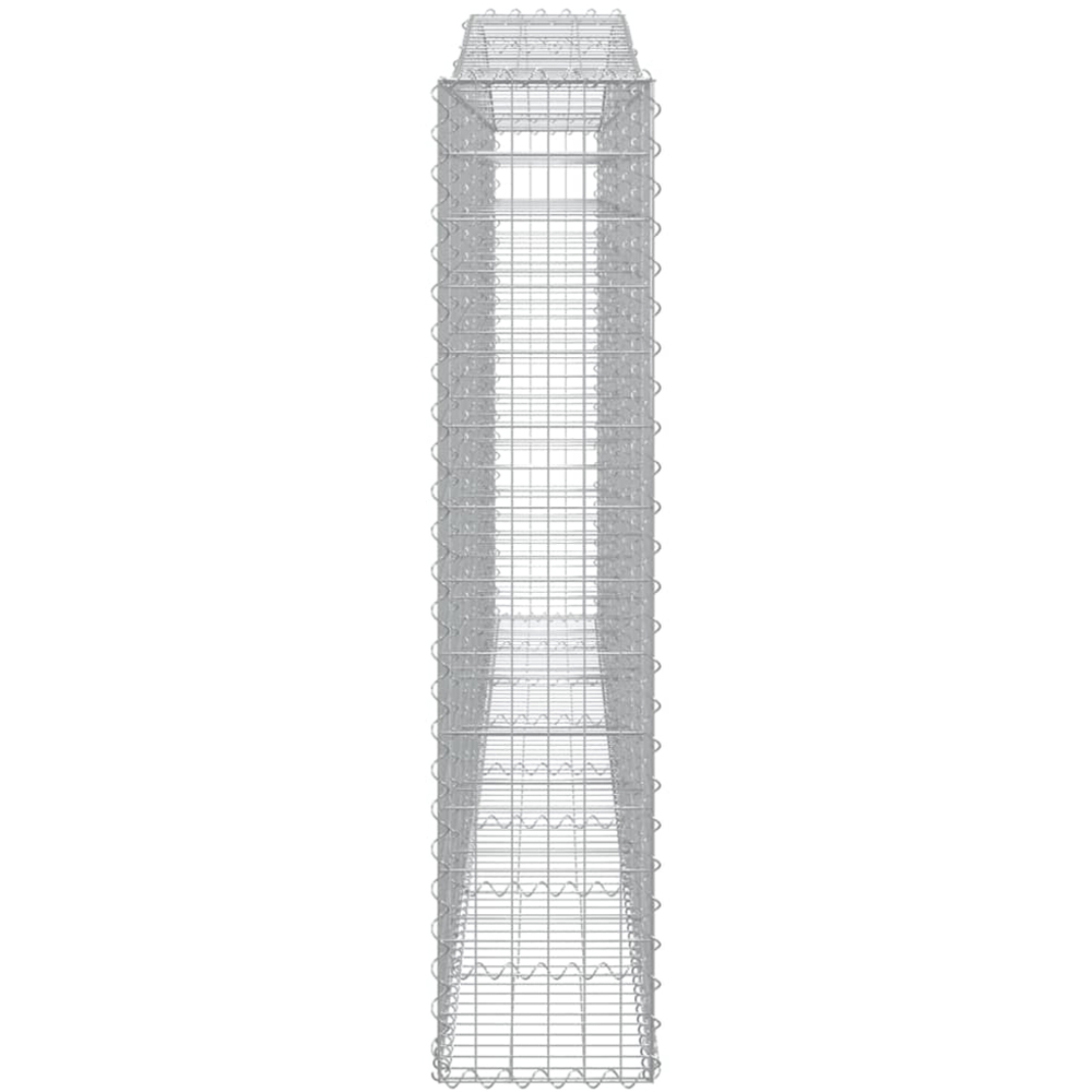 vidaXL Silver Galvanised Iron Arched Gabion Basket 400 x 30 x 140/160cm 15 Pack Image 4