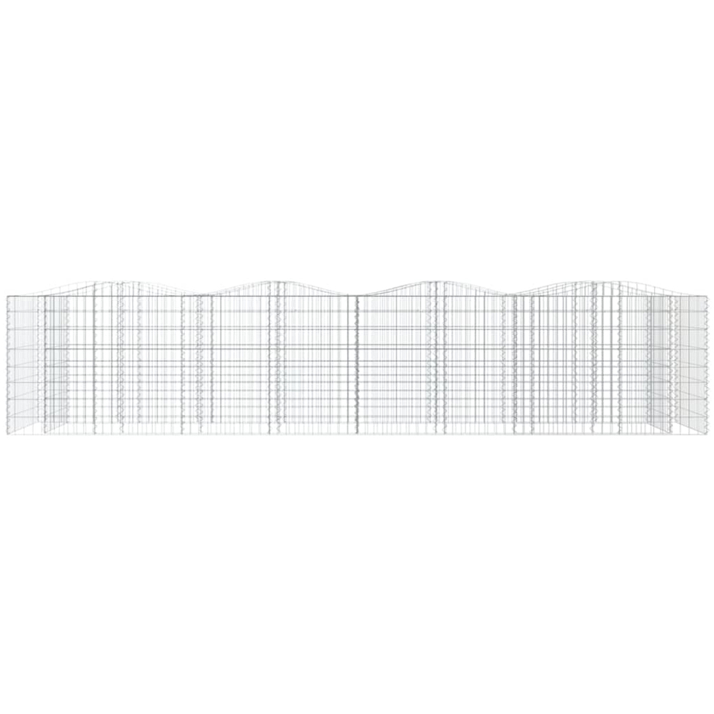 vidaXL Silver Galvanised Iron Gabion Raised Bed 400 x 100 x 100cm Image 2