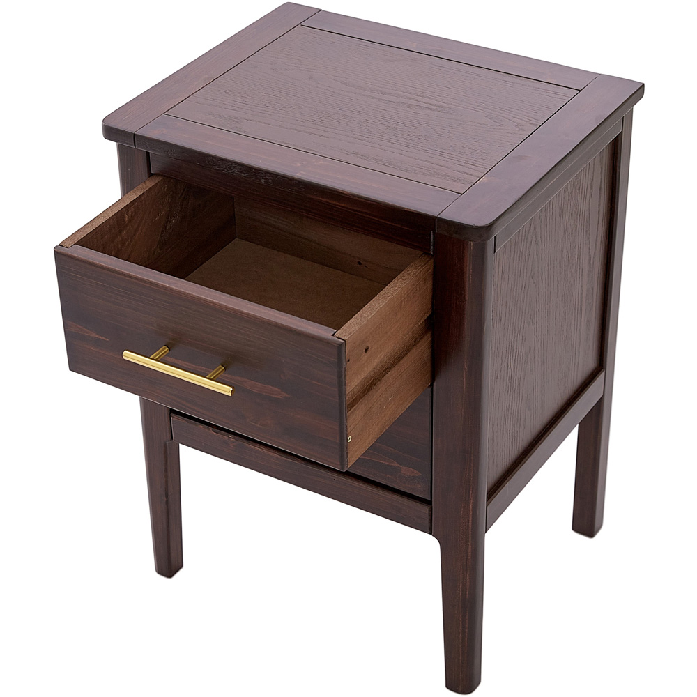 Carbini 2 Drawer Brown Bedside Table Image 5