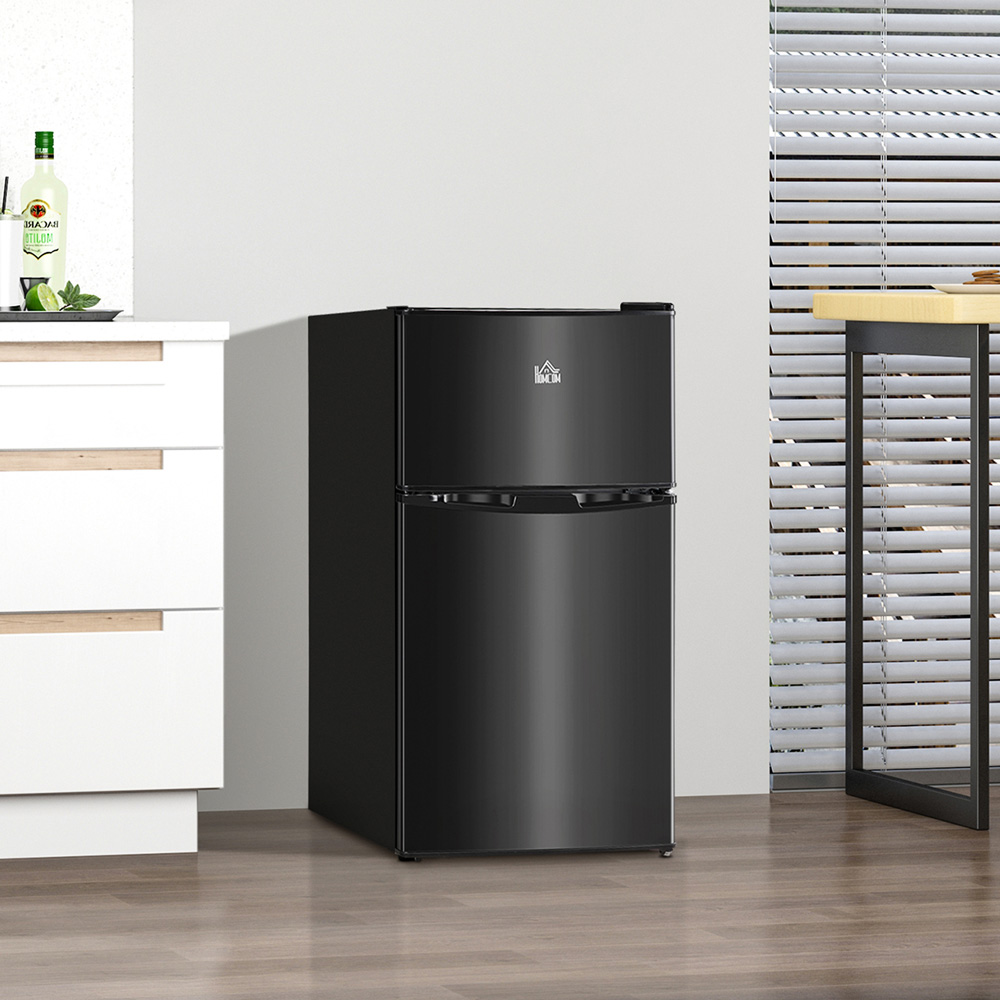 HOMCOM 800-128V70BK Black 88L Fridge Freezer Image 2