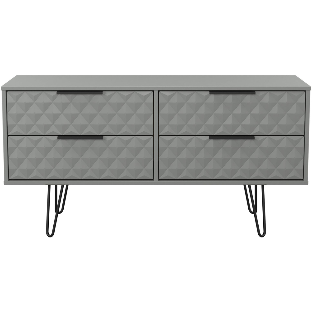 Crowndale Harlequin 4 Drawer Dusk Grey Bed Box Ready Assembled Image 3