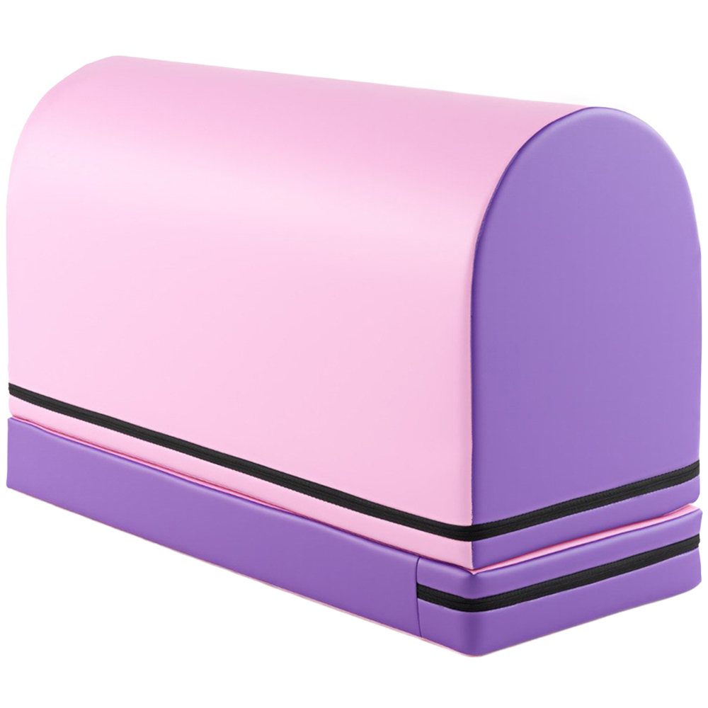 Costway Pink and Purple Detachable Mailbox Tumbling Mat Image 1