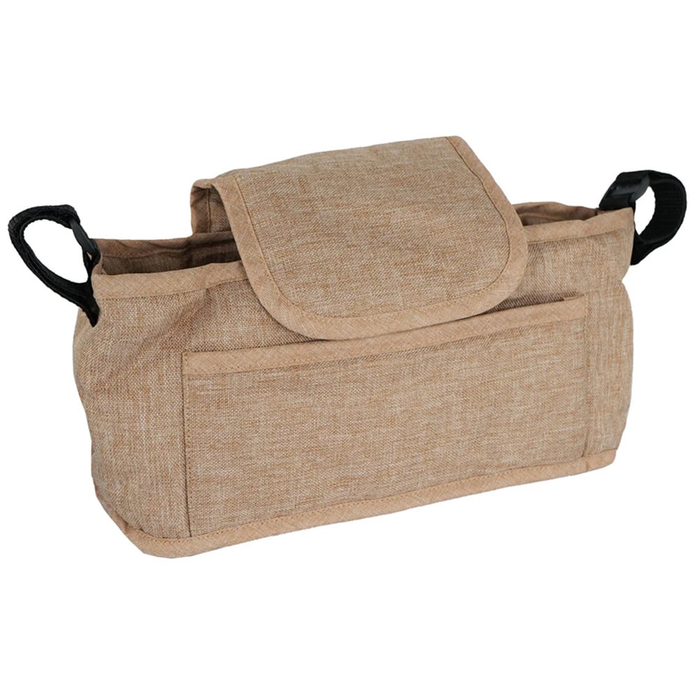 Monstershop Woven Beige Pet Stroller Caddy Bag Image 1