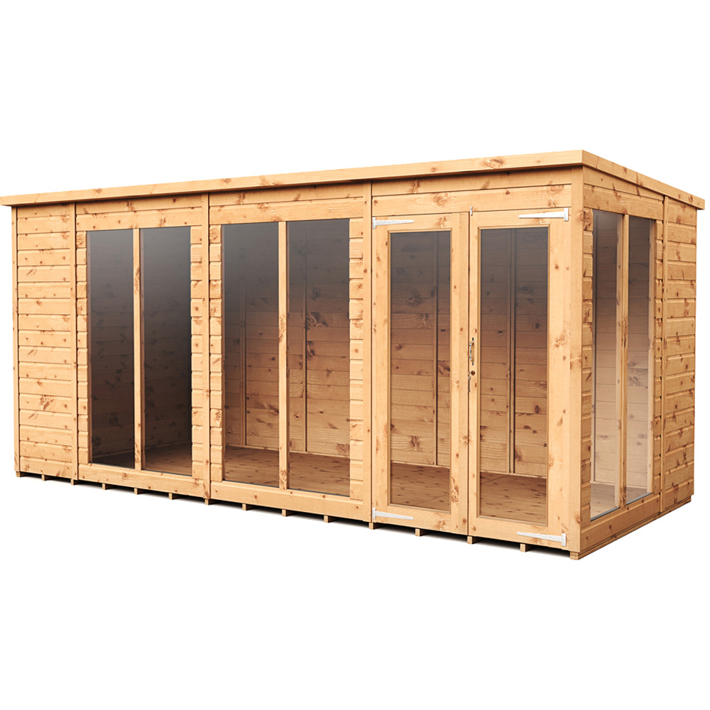Empire Sheds 14 x 6ft Double Door Tongue and Groove Pent Summerhouse Image 1