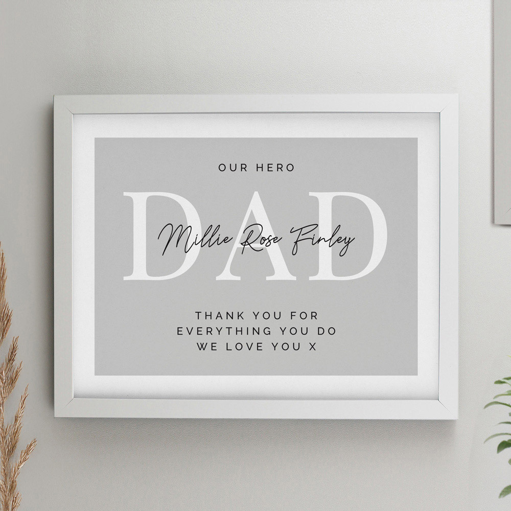 Personalised Memento Company Personalised Free Text White Poster Frame 12 x 15 inch Image 2