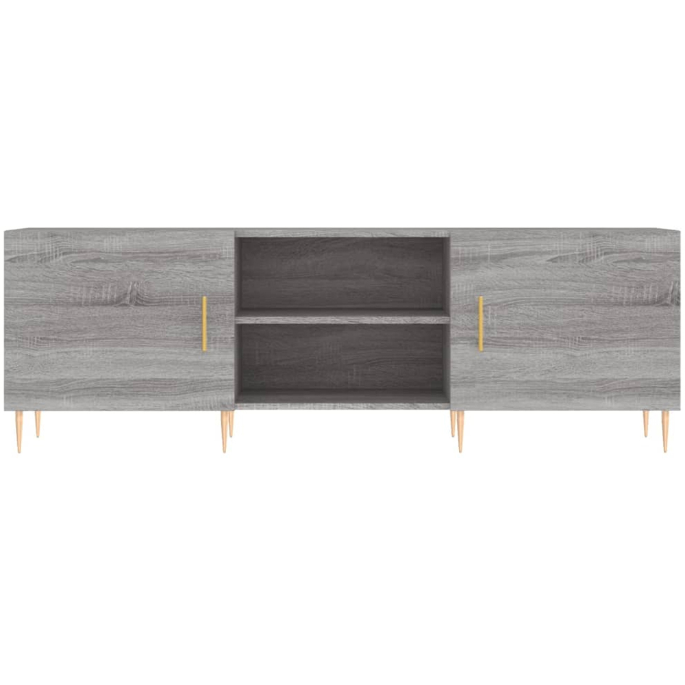 vidaXL 2 Door 2 Shelf Grey Sonoma TV Cabinet Image 5