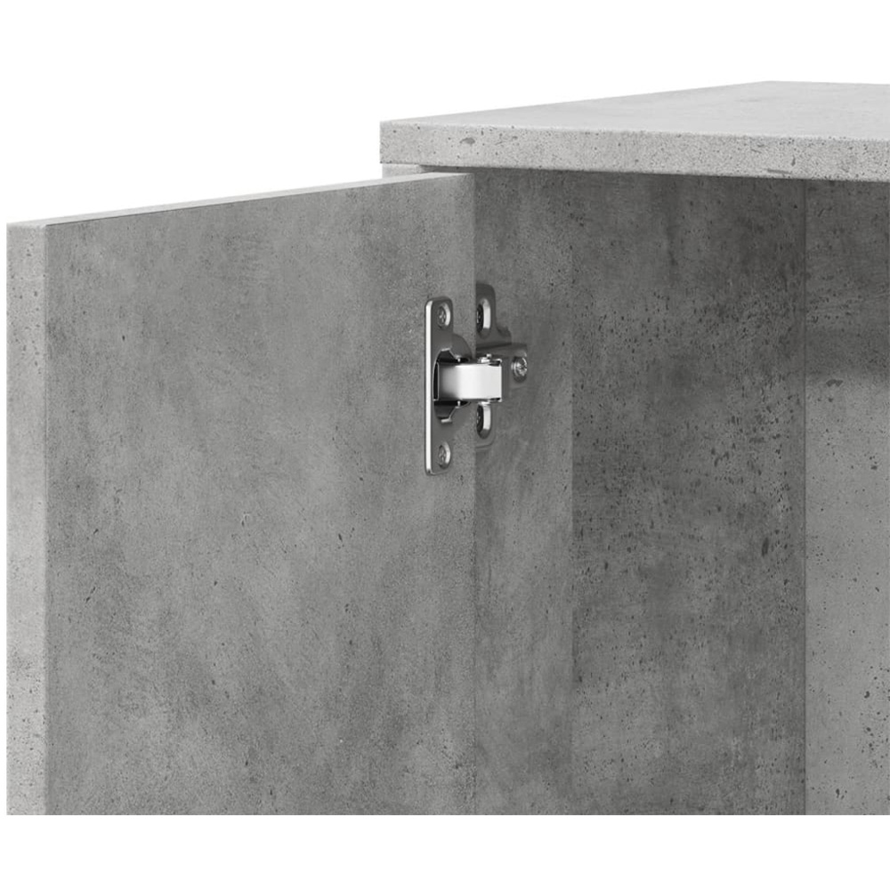 vidaXL 2 Door 2 Drawer Concrete Grey Sideboard 2 Pack Image 7