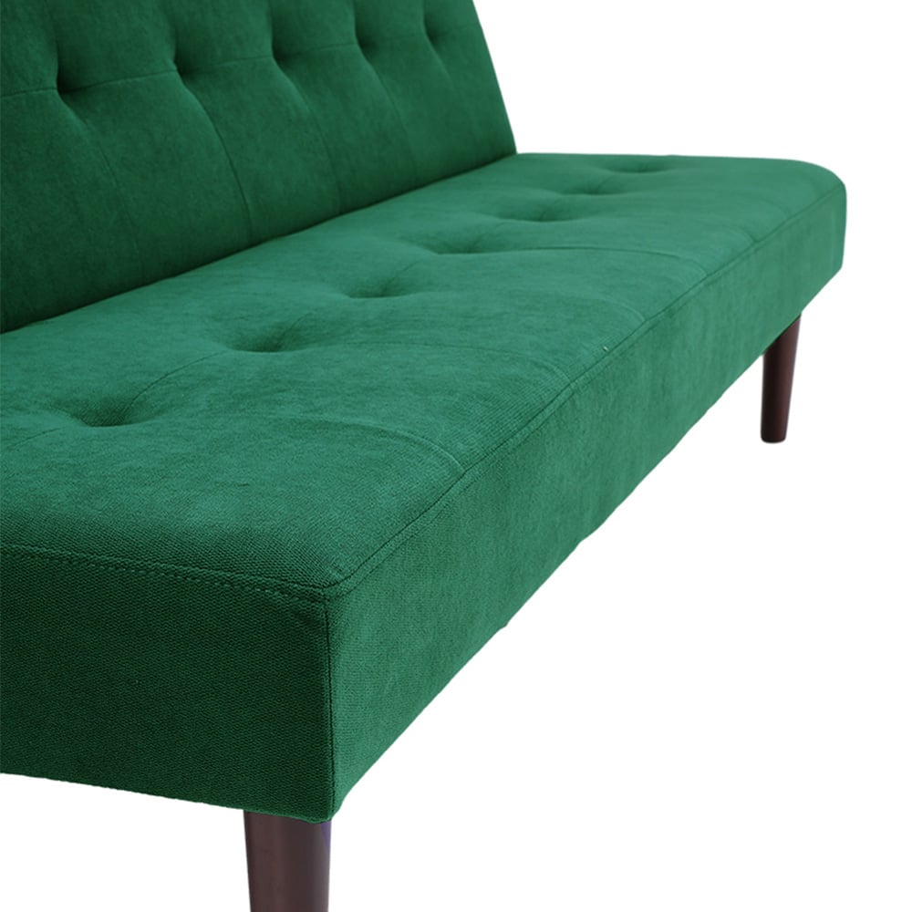 Living and Home 3 Seater Convertible Tufted Towelling Sofa Bed Image 3
