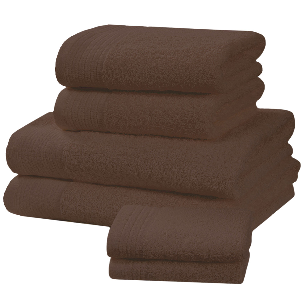 Rapport Home Chatsworth Super Soft 600gsm Combed Cotton Brown Bath Towel Image 1