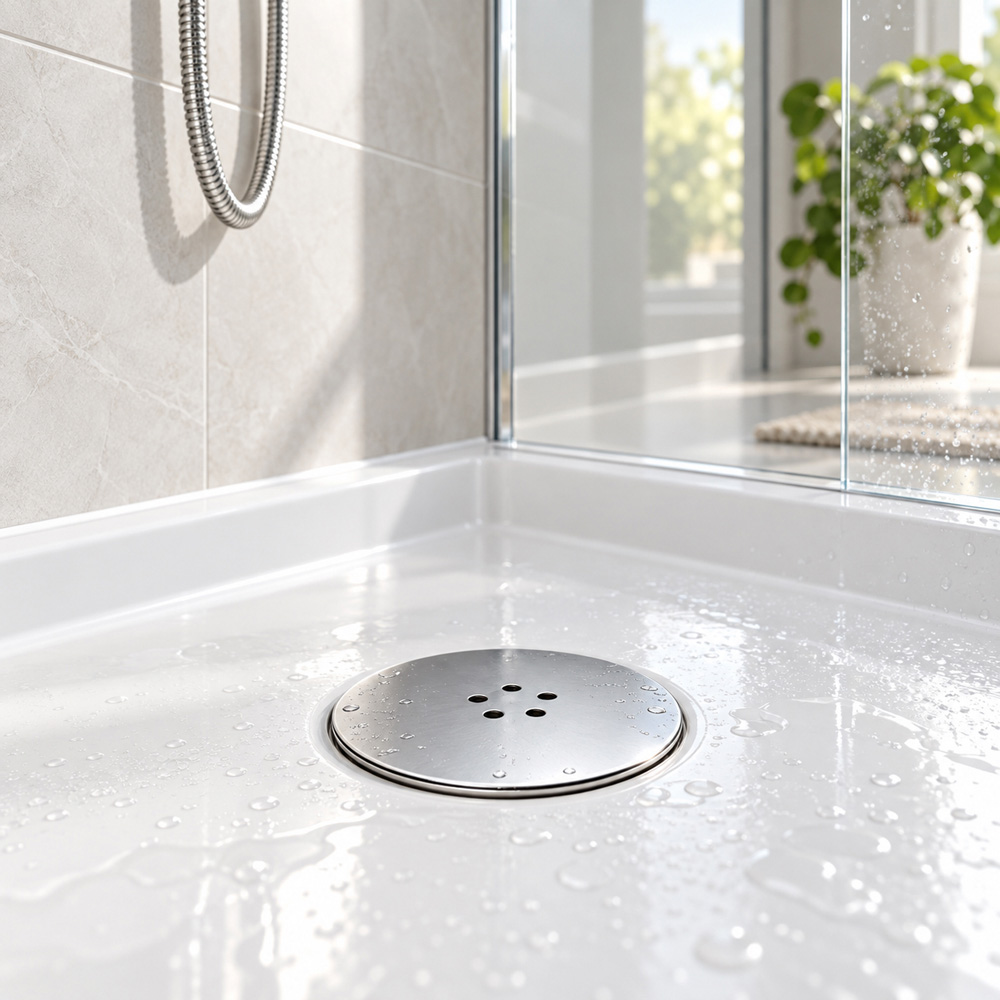Go Bathrooms Chrome Fast Flow Shower Waste 90mm Image 2