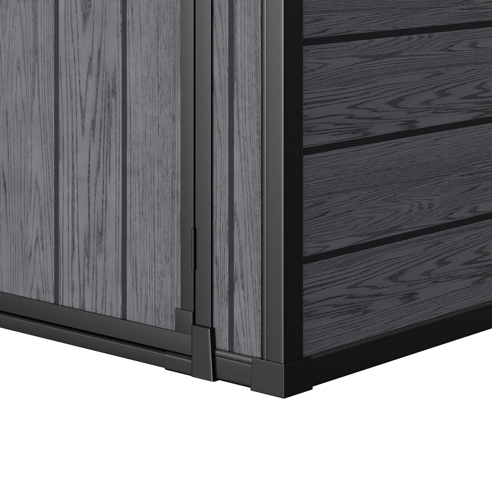 Living and Home 4.6 x 2.4ft Dark Grey Garden Bin Tool Storage Shed Image 5