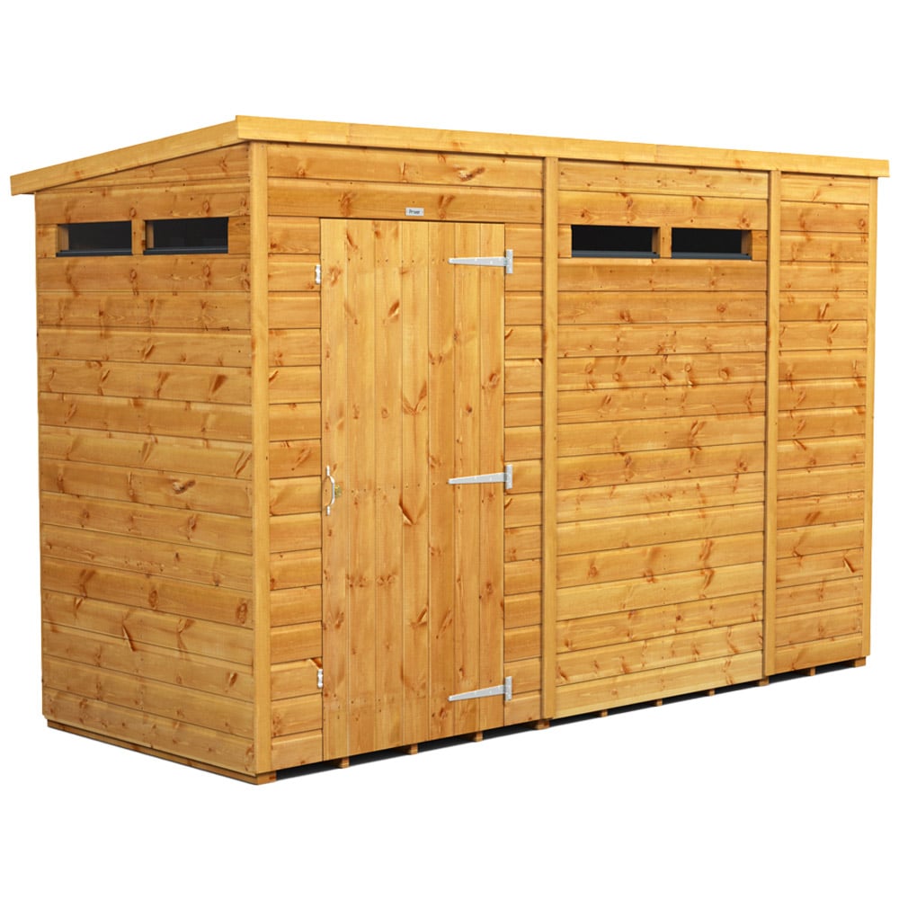Power Sheds 10 x 4ft Pent Security Shed Image 1