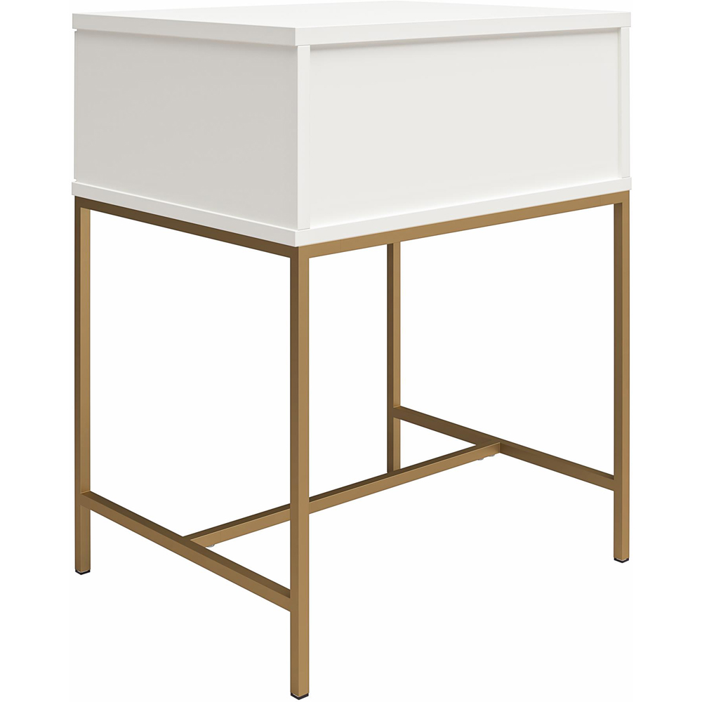 Dorel Effie Single Drawer White Nightstand Image 6