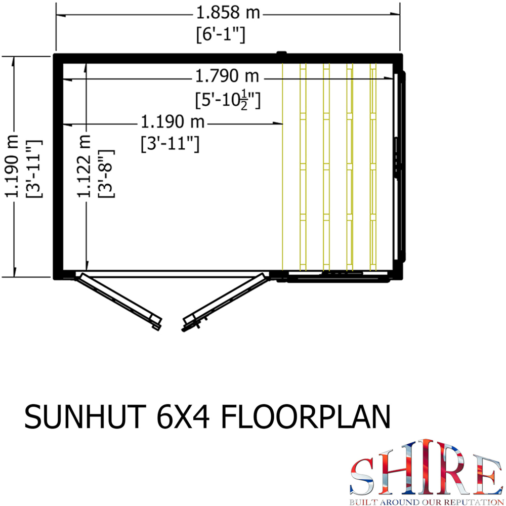 Shire 6 x 4ft Sun Hut Image 9