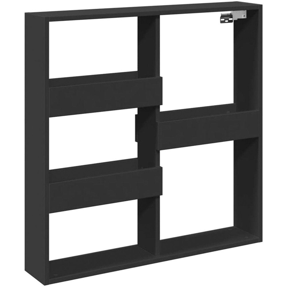 vidaXL 5 Shelf Black Wall Cabinet Image 2