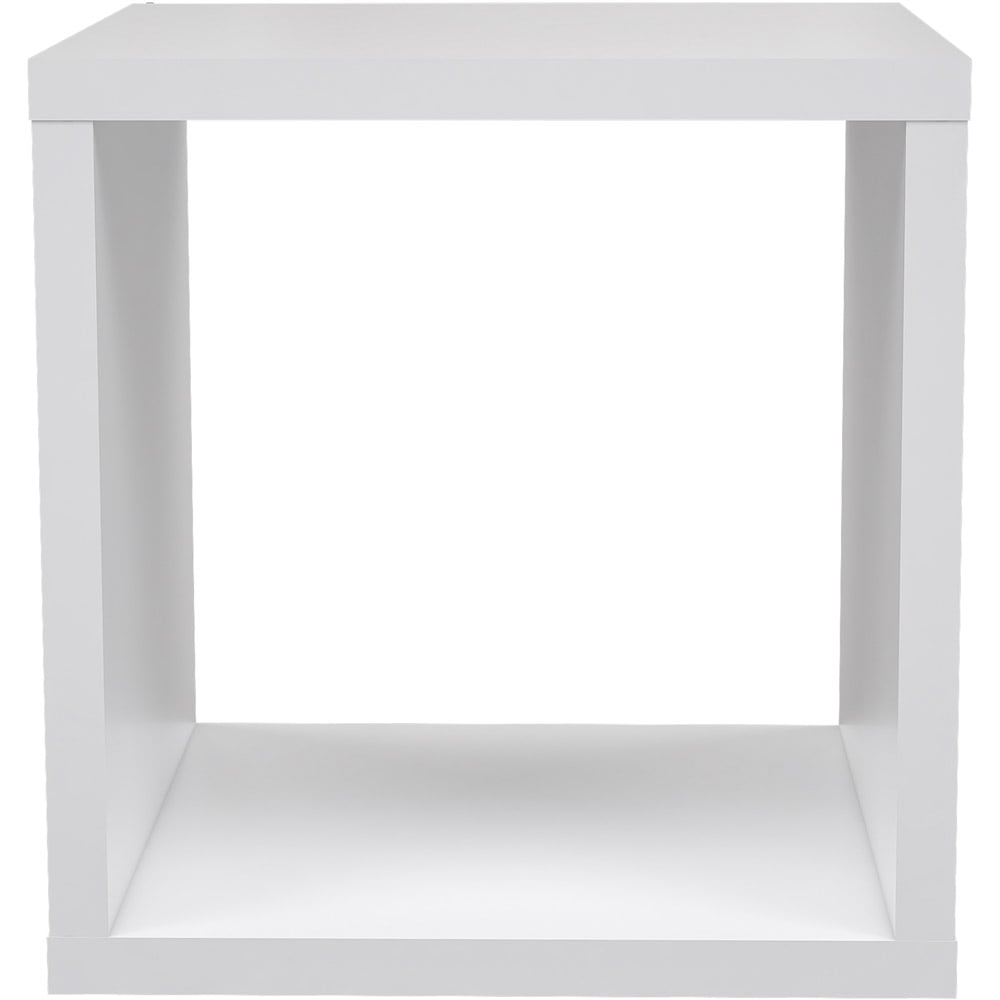 Florence Mauro Single Shelf Matt White Bookcase Image 3