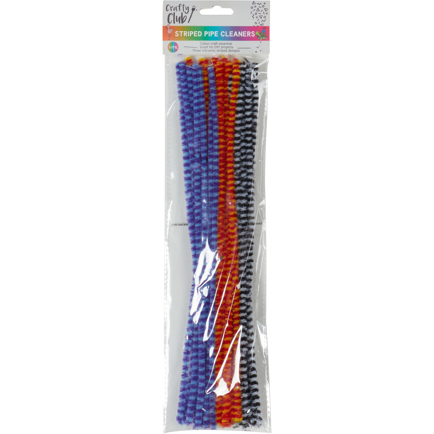 Crafty Club Striped Pipe Cleaner 30 Pack Image 1