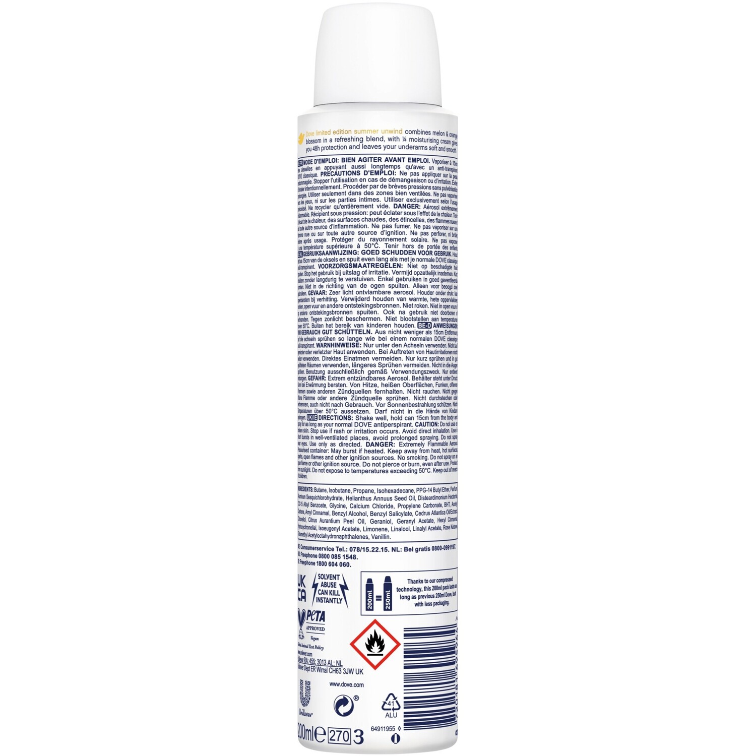 Dove Women Summer Unwind Anti Perspirant 200ml Image 6