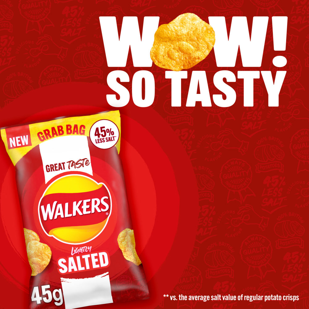 Walkers Less Salt Lightly Salted Crisps 45g Image 5