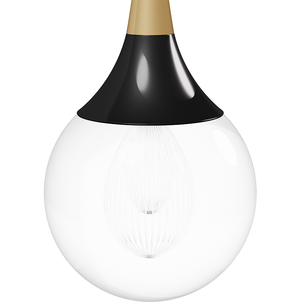 Living and Home Black and Gold Dew Drop Crystal Shade LED Wall Light Image 3