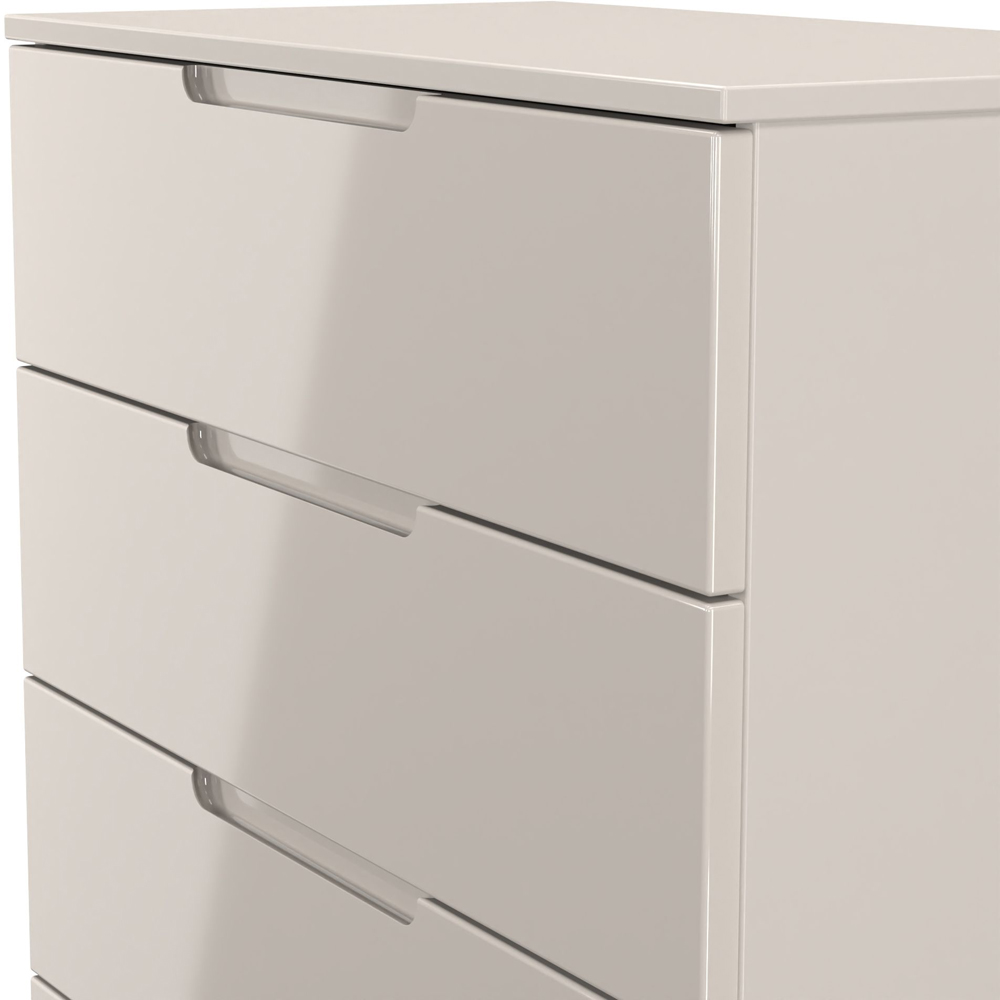 Crowndale Milan 5 Drawer Kashmir Gloss and Kashmir Chest of Drawers Ready Assembled Image 4